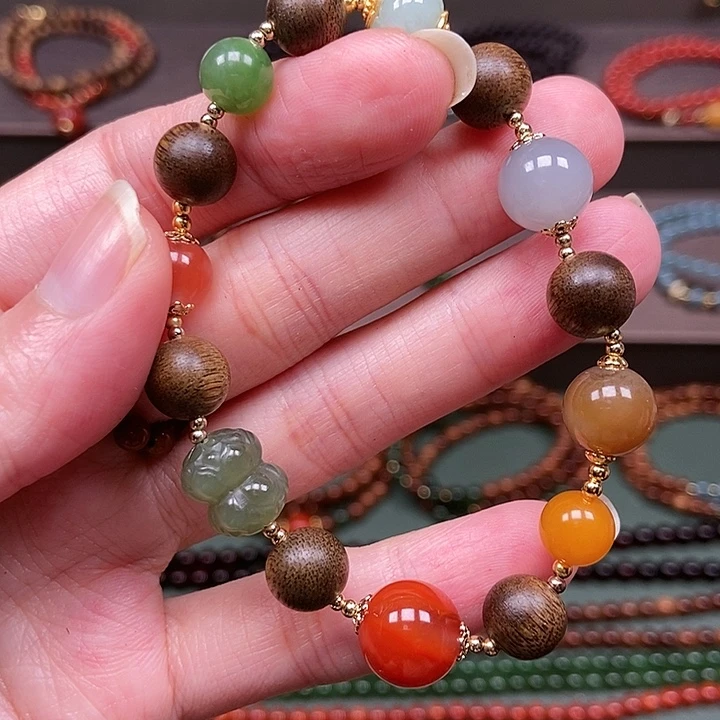 手串沉香未镶嵌0.8