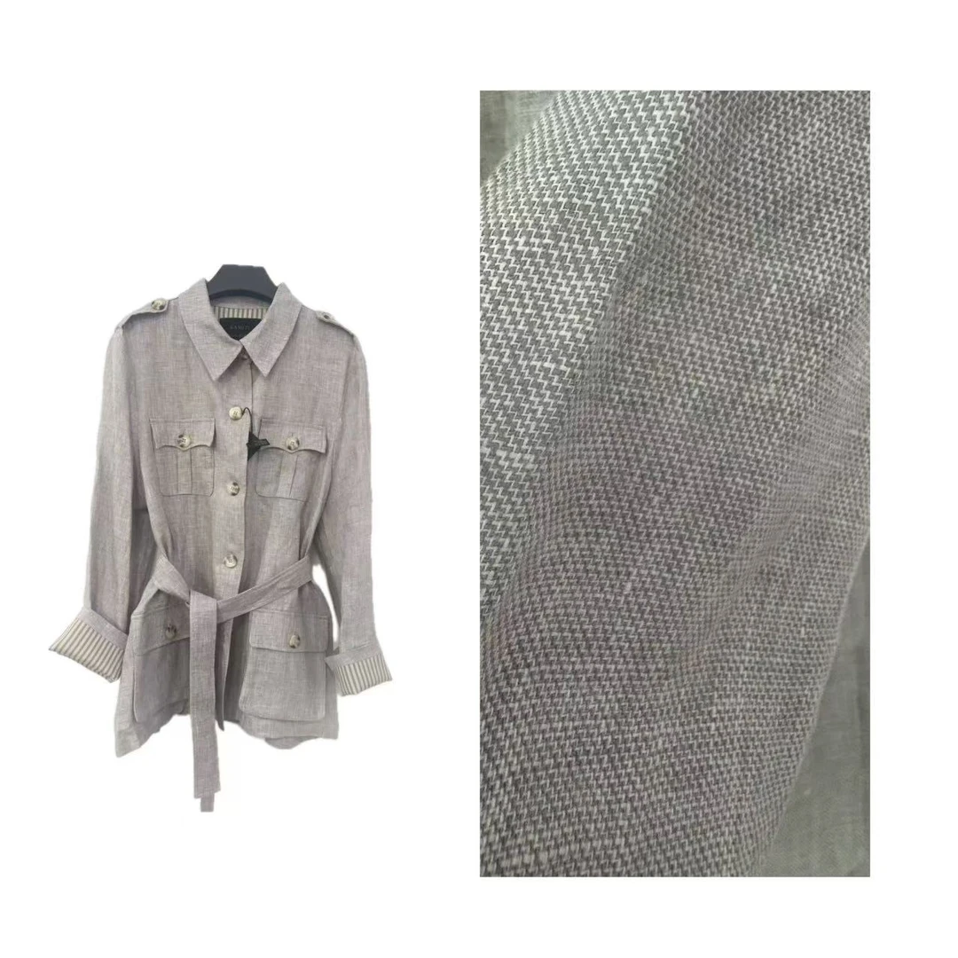 【圣托里尼】夏季新款衬衣简约百搭精致亚麻遮阳轻薄轻奢时尚外套