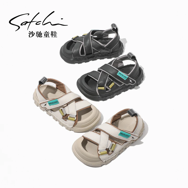 男童运动凉鞋夏季新款儿童鞋子夏天小男孩包头软底沙滩鞋22020