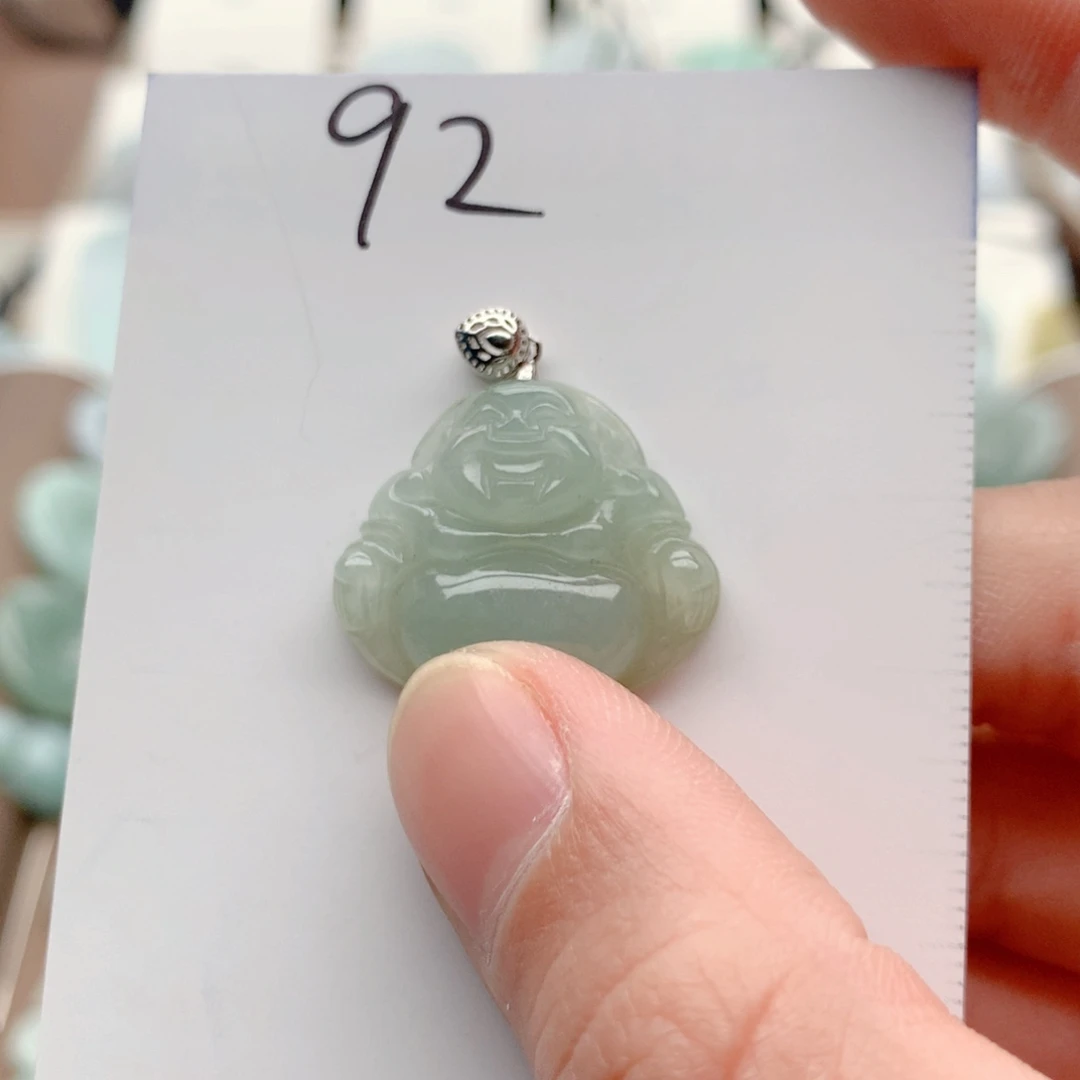 翡翠银S925镶嵌颈饰吊坠