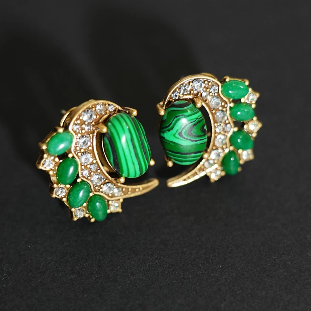 【然然王LA古藏】铜合金仿水晶耳饰 铜合金耳饰【WRR2076】