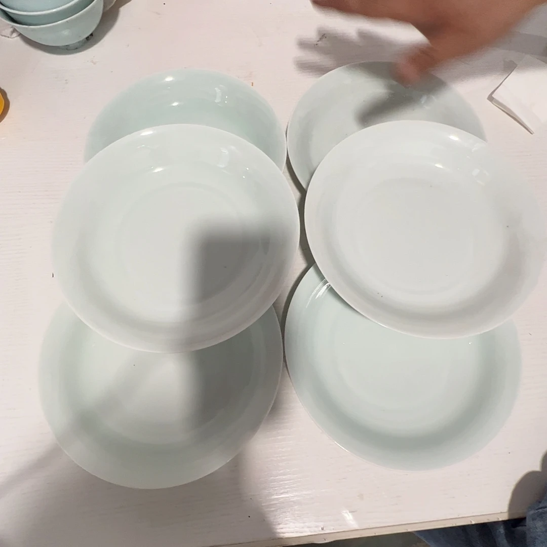 瓷片景德镇陶瓷影青8寸窝盘10只