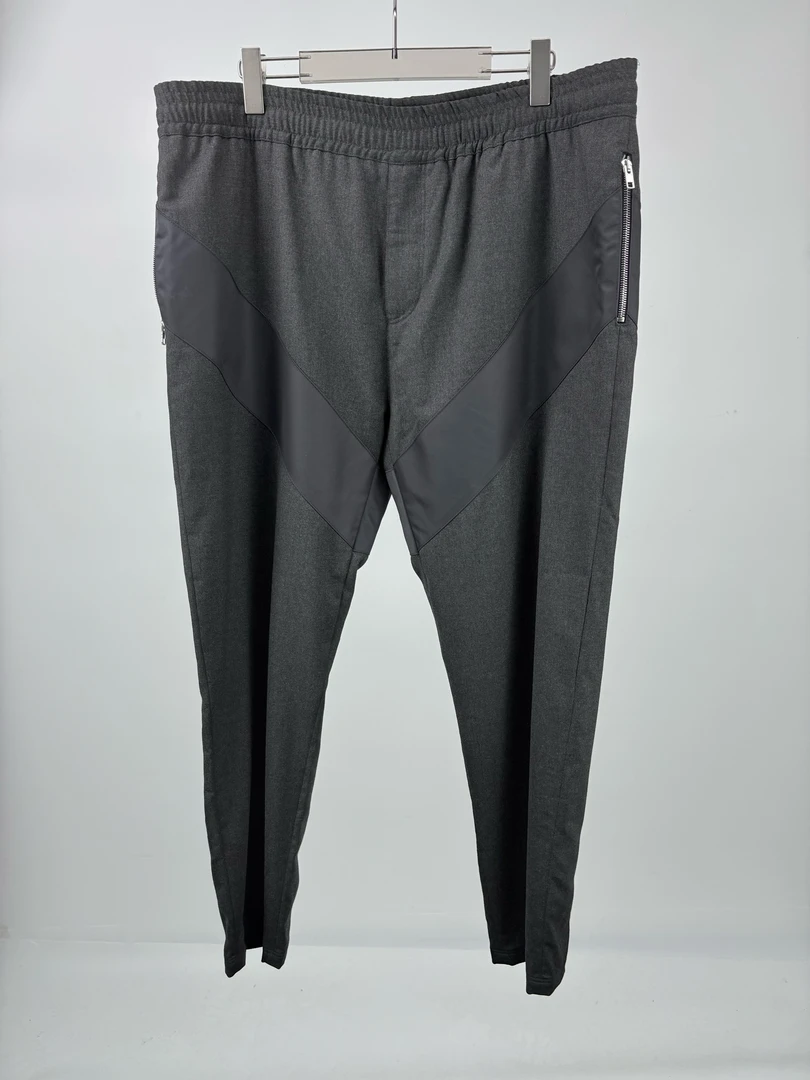 95新 Givenchy/纪梵希 GIVENCHY纪梵希灰色拼接长裤 56码 J14636