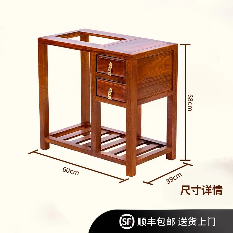 茶水柜奥坎菠萝格材质茶桌客厅茶台