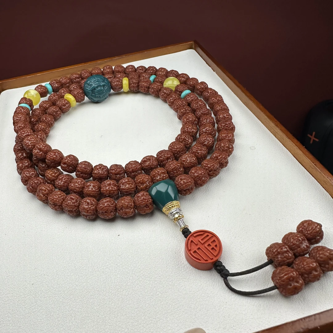 【花王】10-11mm玉化包浆小金刚菩提脖挂