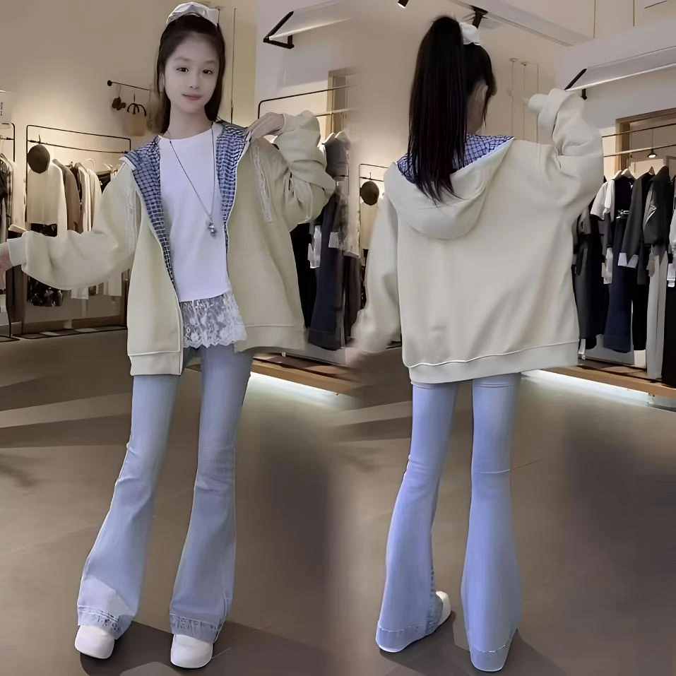 女童2025新款外套上衣宽松中大童春秋季春款百搭洋气女孩时髦春装