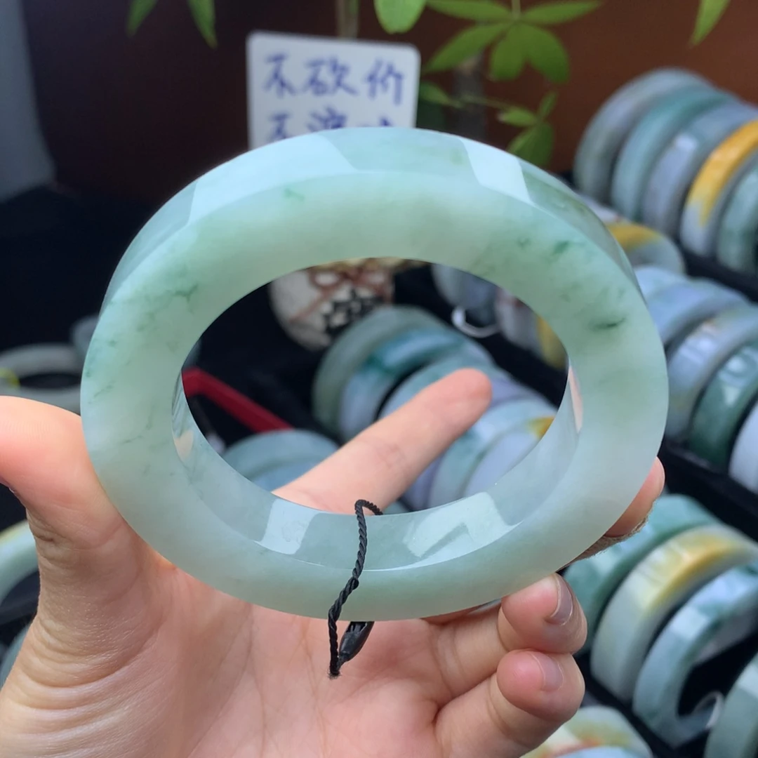 定制翡翠手镯未镶嵌定制不退不换56-62