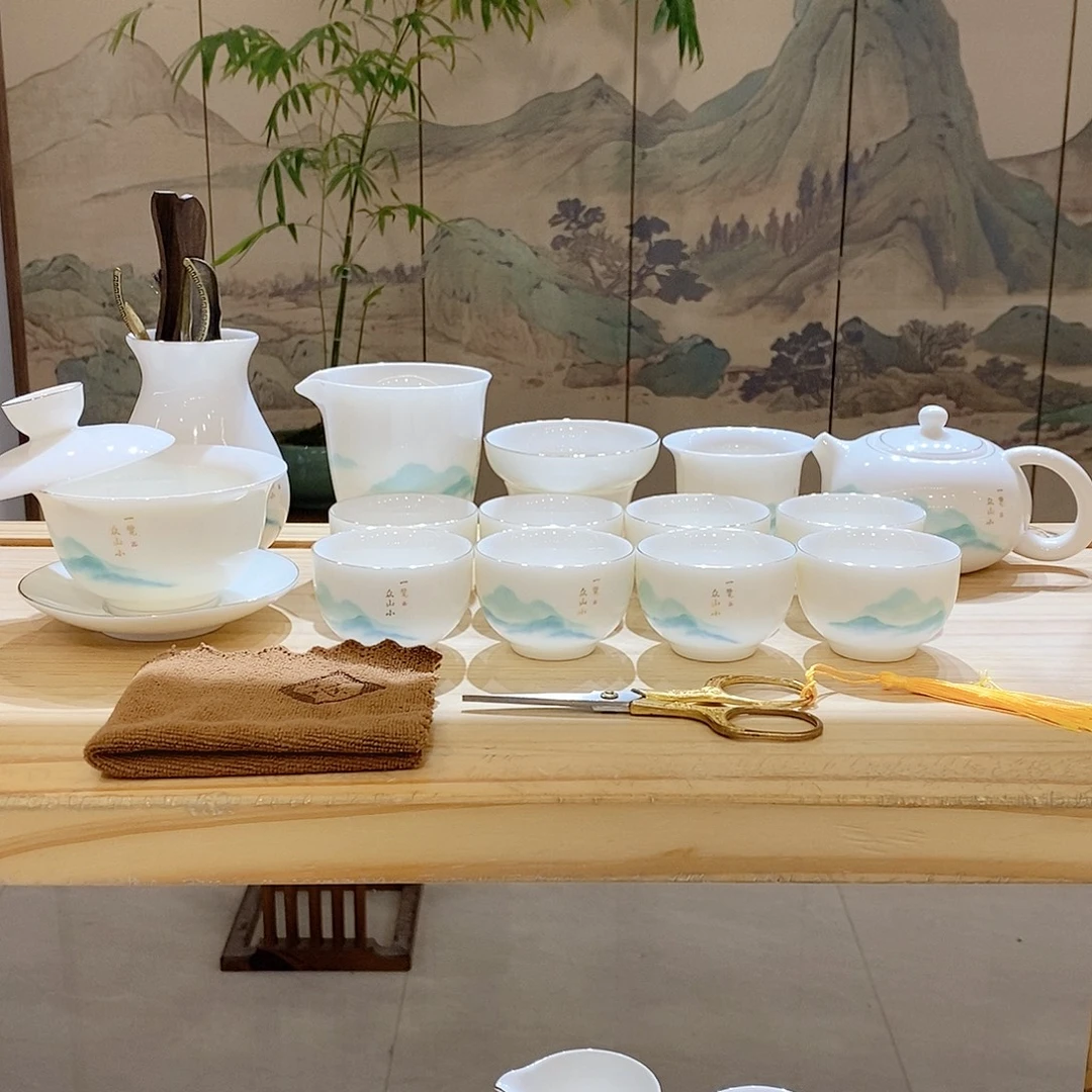 【墨城】羊脂玉瓷一览众山小22头