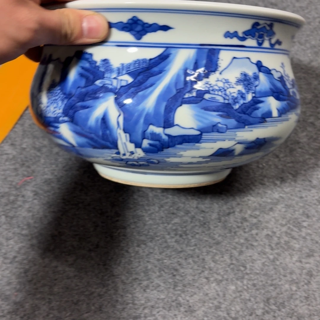 箫***情摆件陶瓷器工艺品摆件青花