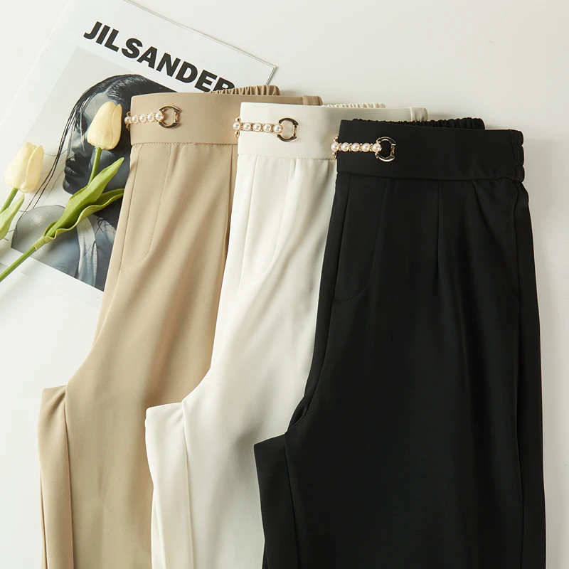 【现货】动感夏日！设计师高定版！TR斜纹珍珠盘扣西装裤！