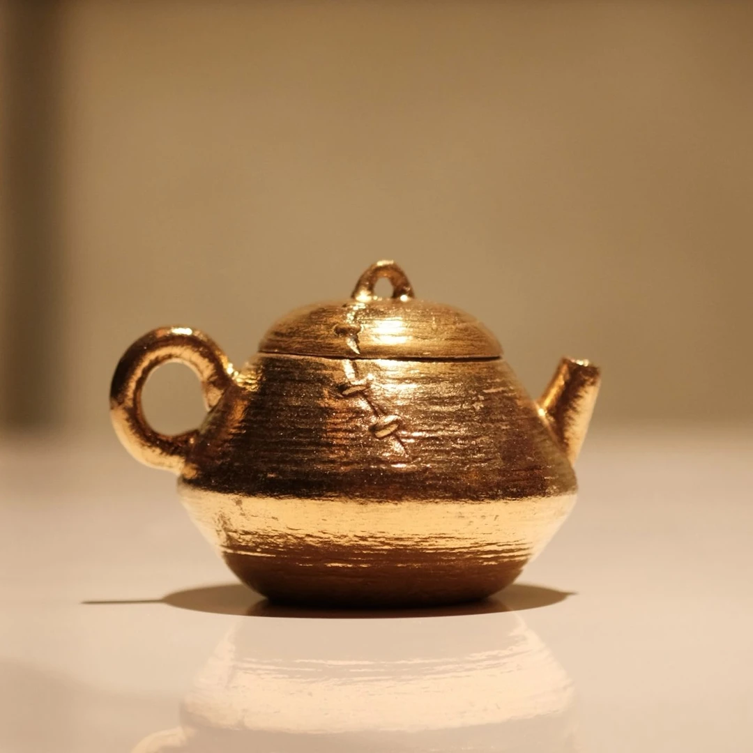 【福器】金彩锯钉小壶 茶壶 泡茶壶