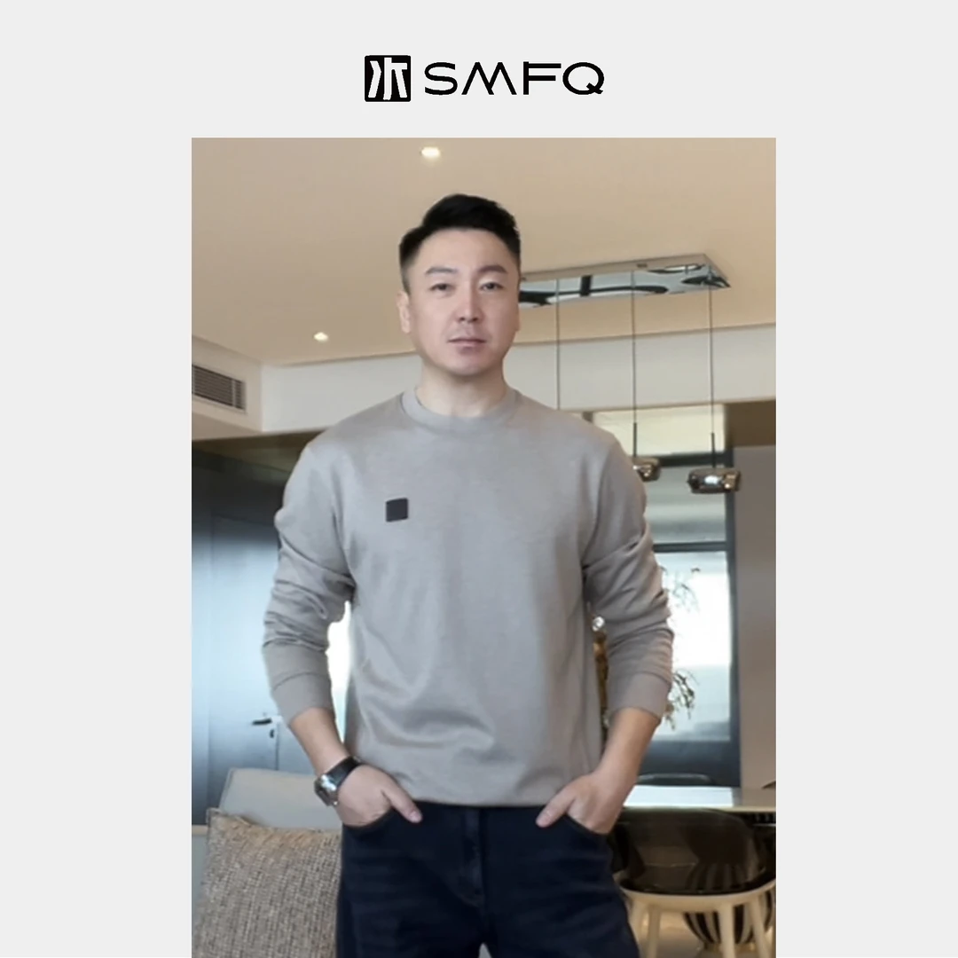 水木夫妻·男款「简奢主义」布*鲁老钱风 羊毛圆领休闲针织衫卫衣