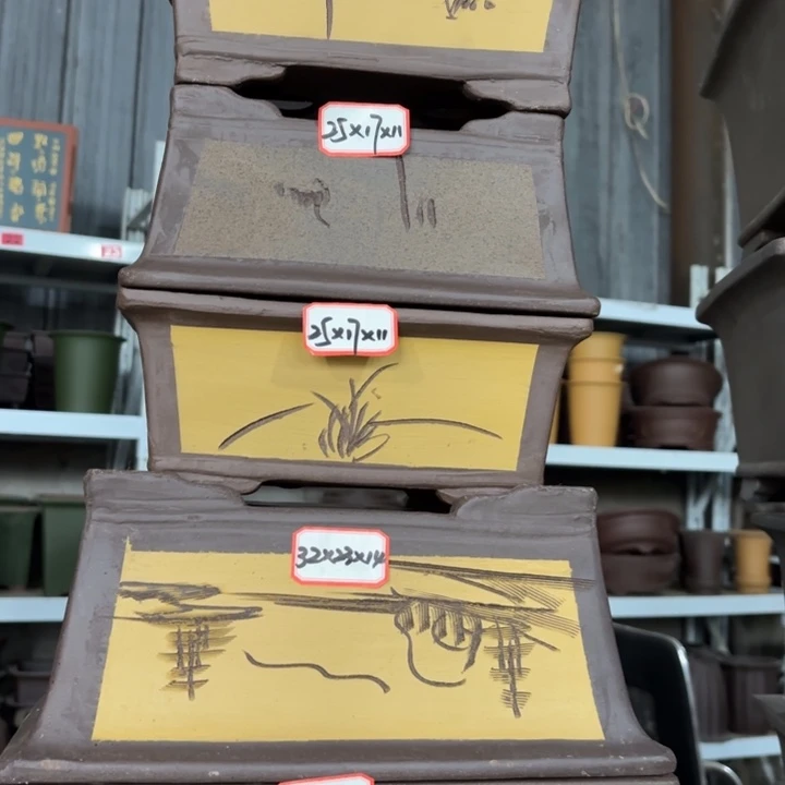 紫砂花盆100-5。