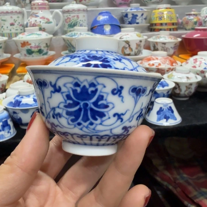 景德镇陶瓷杯子盖碗