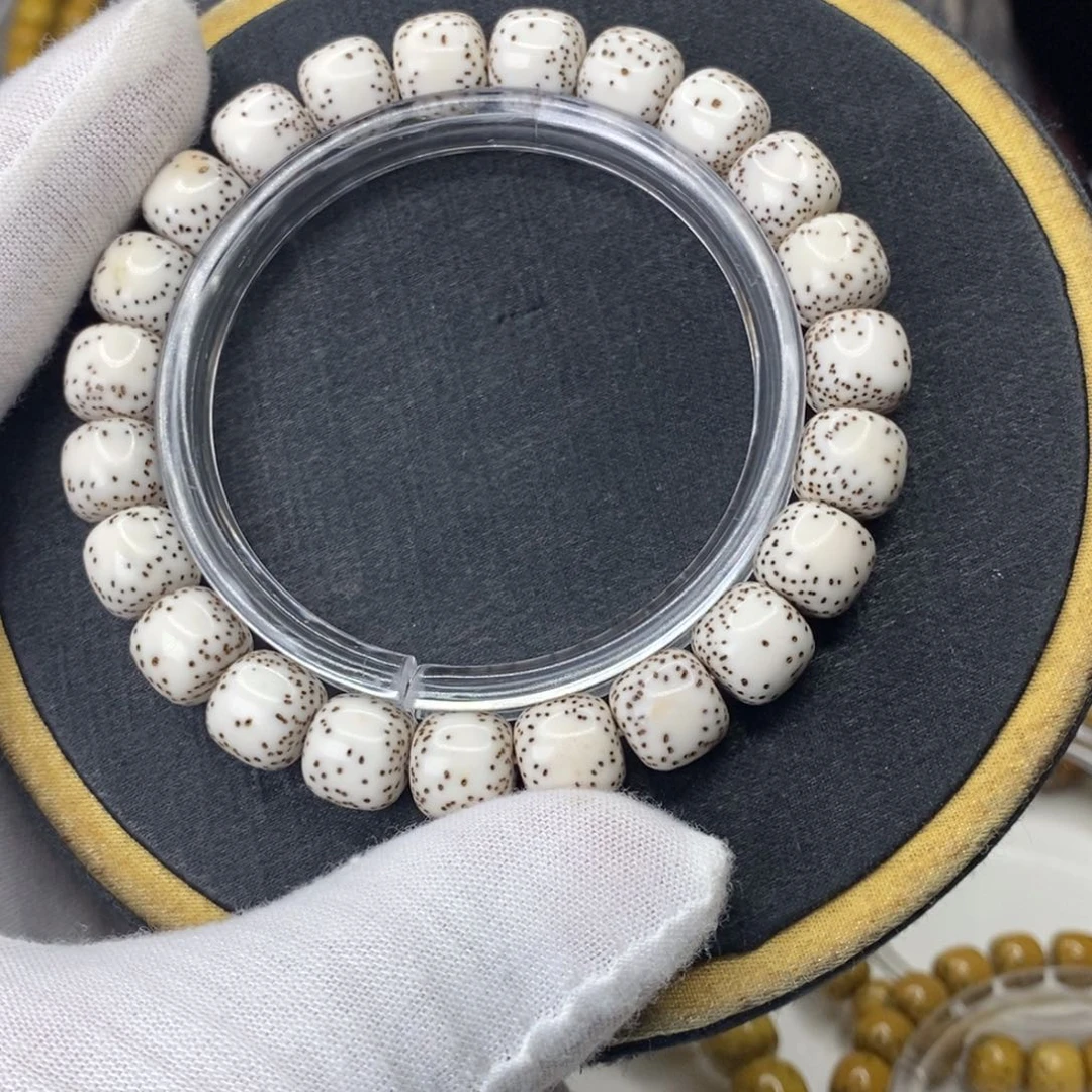 手串星月菩提卡9.5正月侧留白原白