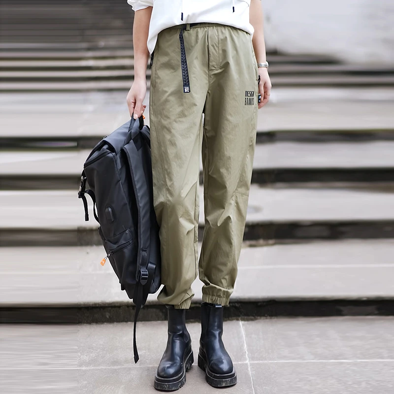 潮牌工装裤女薄款2025夏季新款户外登山男女穿美式宽松束脚休闲裤