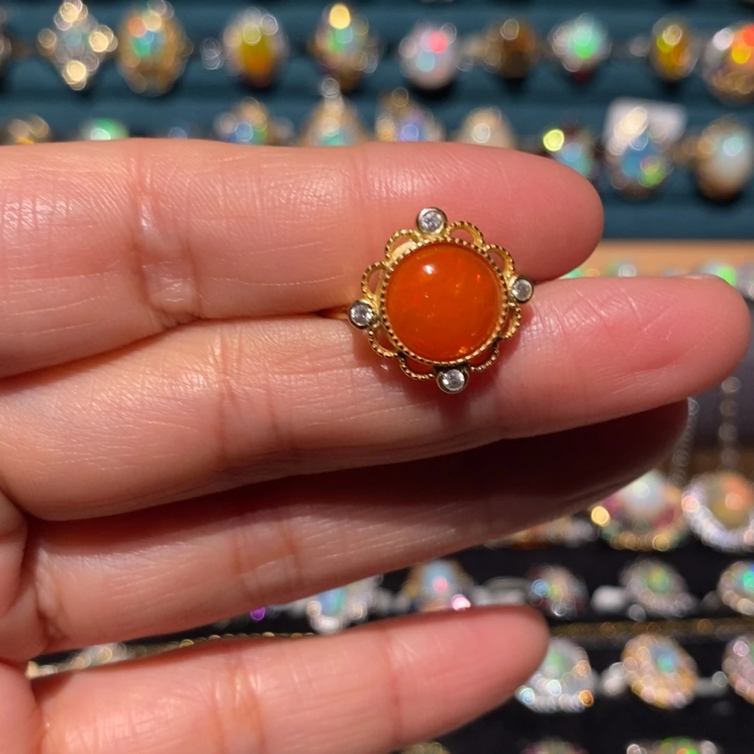 欧泊银S925镶嵌戒指