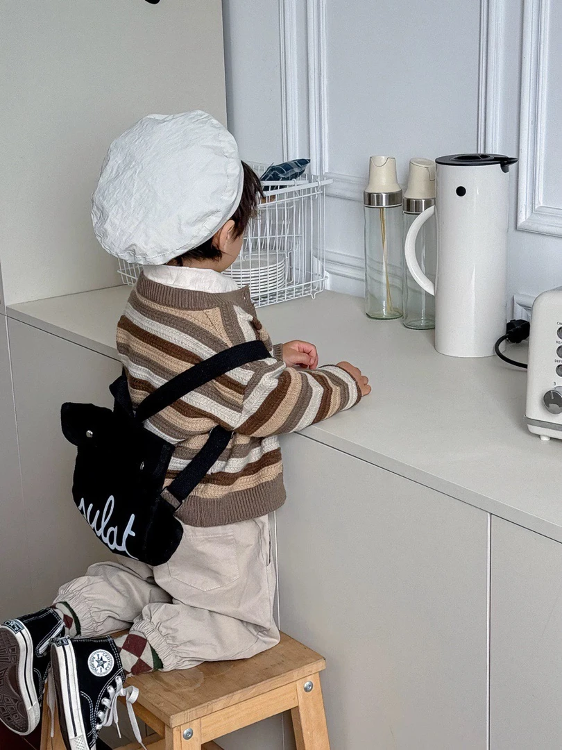 [B86-B97]秋冬秋季男宝秋冬季休闲套装婴儿休闲韩版棉裤条纹