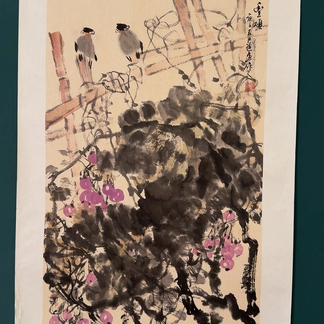 国画董老师画作画作