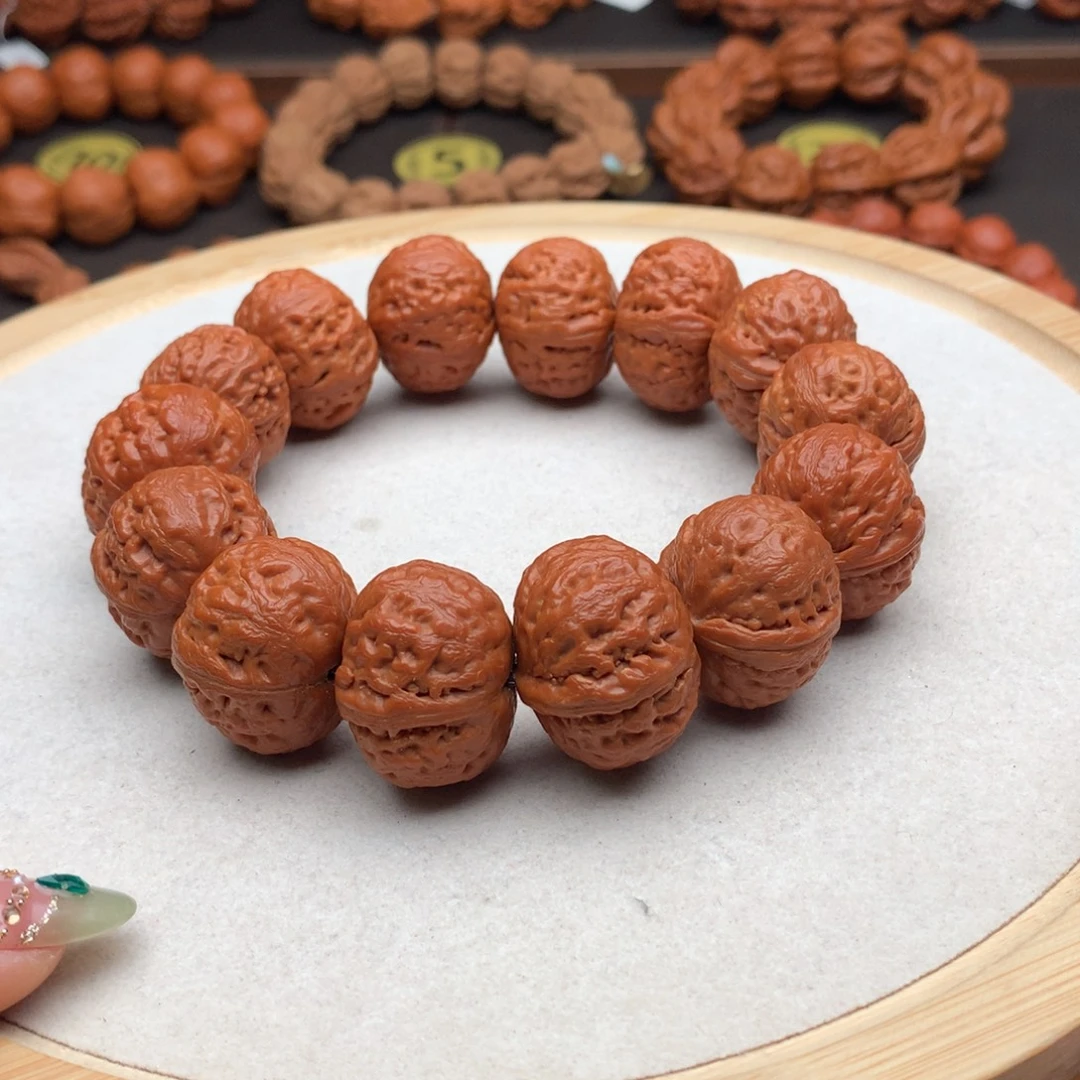 文玩核桃手串龙纹磨盘