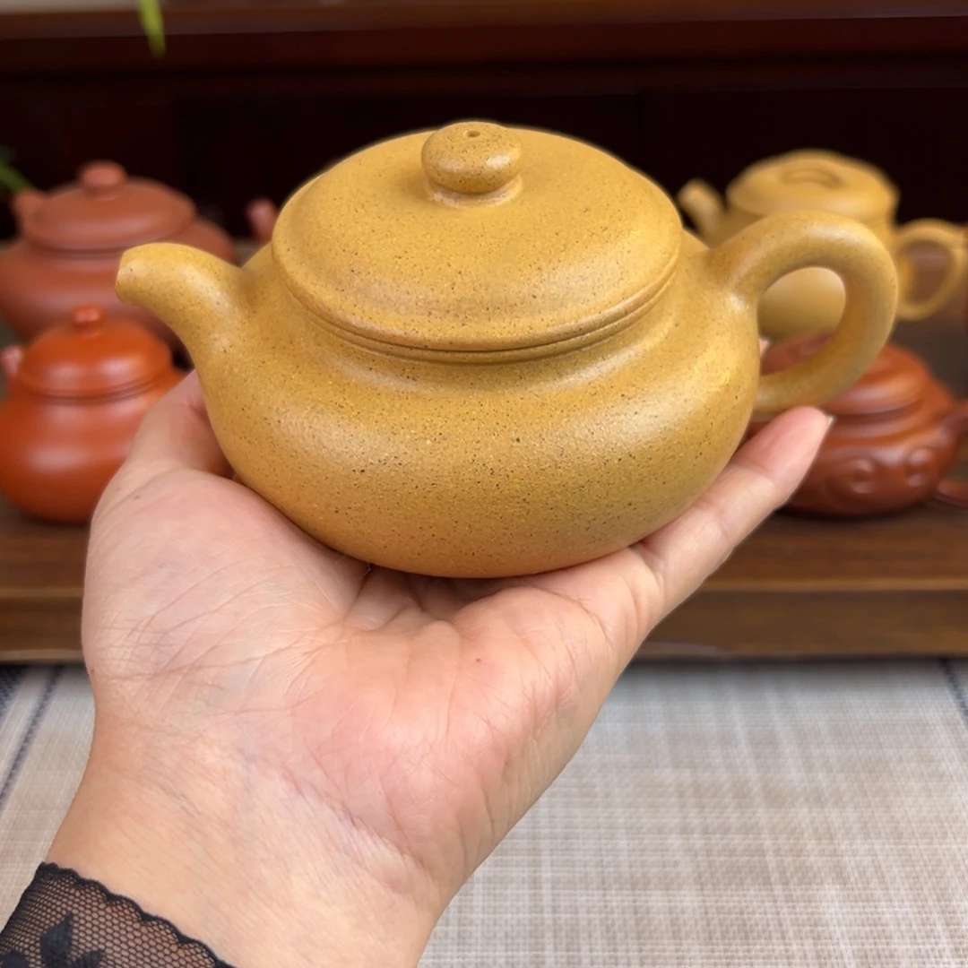 紫砂茶壶黄金段仿古全手270cc