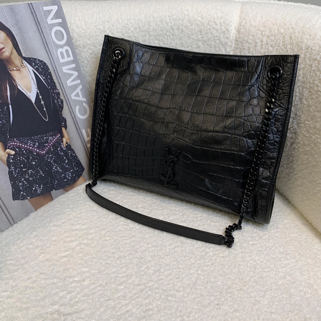99新 YSL/圣罗兰 壹臻/Soblack 压纹Shopping Bag/37986534