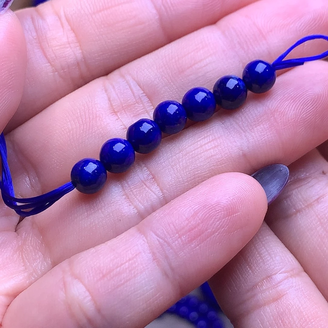 狐***铺青金石未镶嵌6m6颗