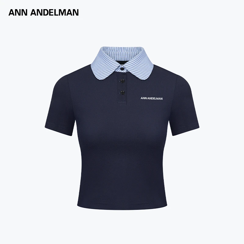 ANN ANDELMAN25夏季格子POLO领T恤
