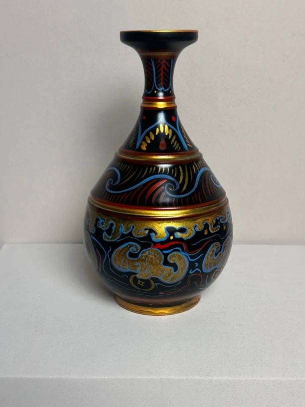 精美 汝窑大漆玉壶春瓶