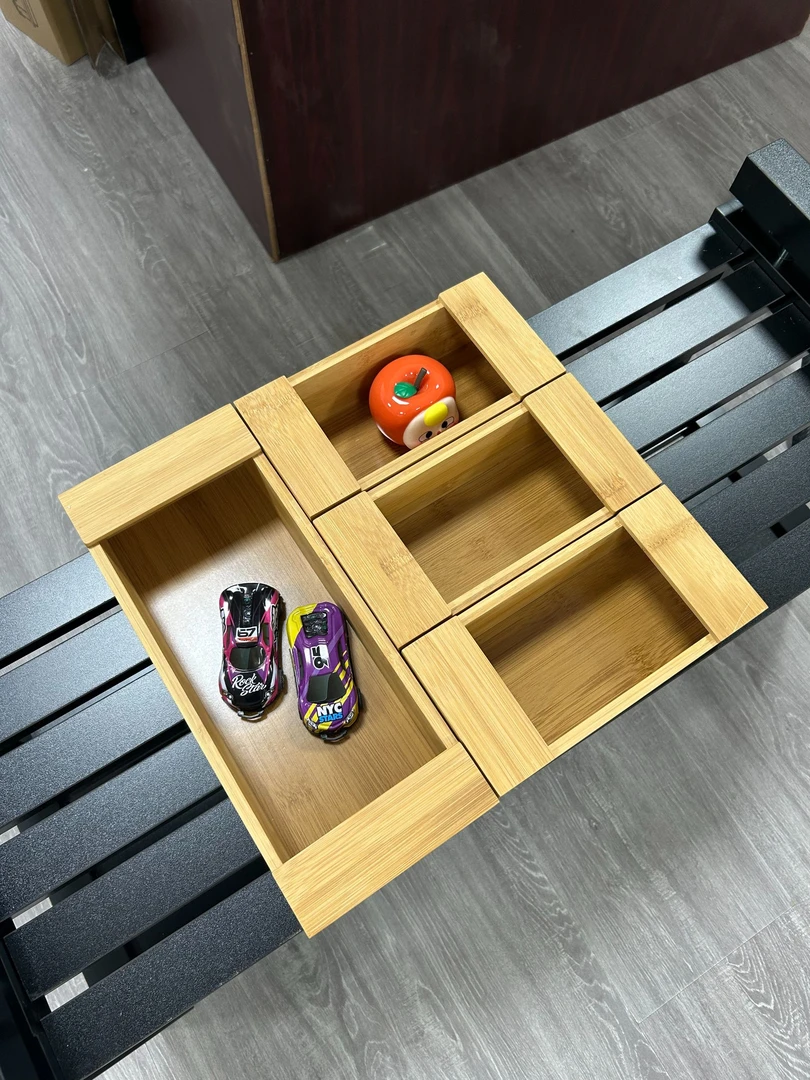 竹制收纳盒抽屉储物收纳盒厨房保鲜袋整理盒清仓尾货