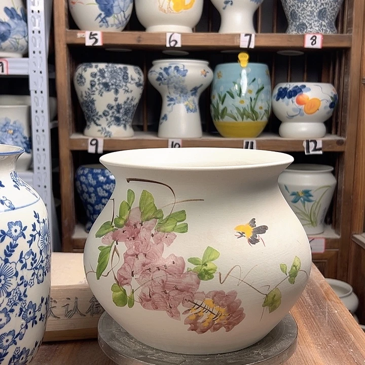 陶钱袋子紫藤 新款陶瓷陶瓷