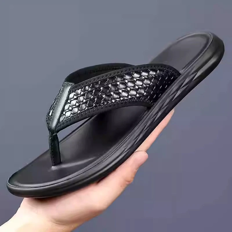 吉伦略索男士夏季拖鞋外穿夹脚防臭防滑潮流时尚凉鞋百搭人字拖鞋