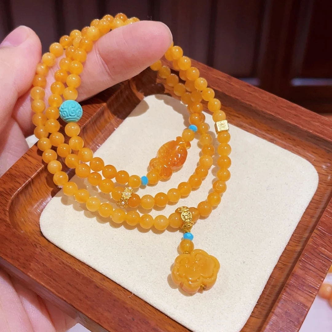 蜜蜡手链未镶嵌手串