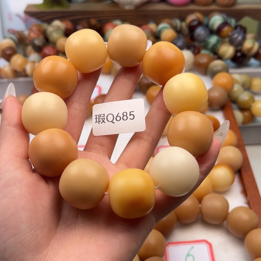 菩提根/象牙果手串亦**?24mm瑕桶珠一串q685