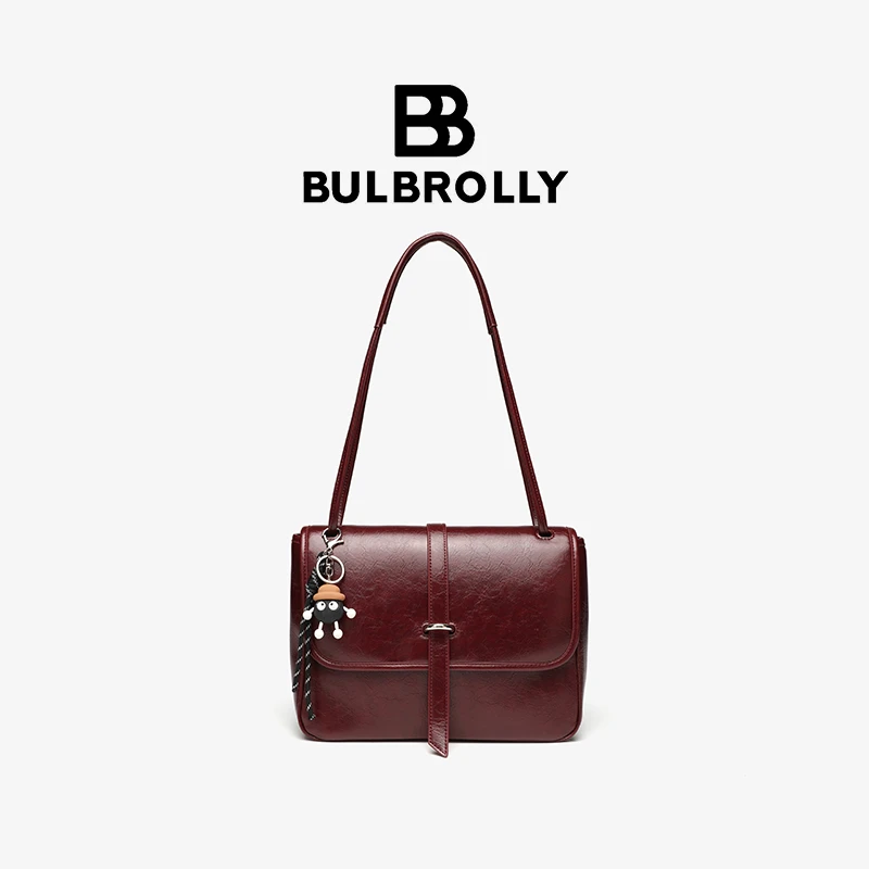 BULBROLLY时尚通勤小方包BBL2491511酒红
