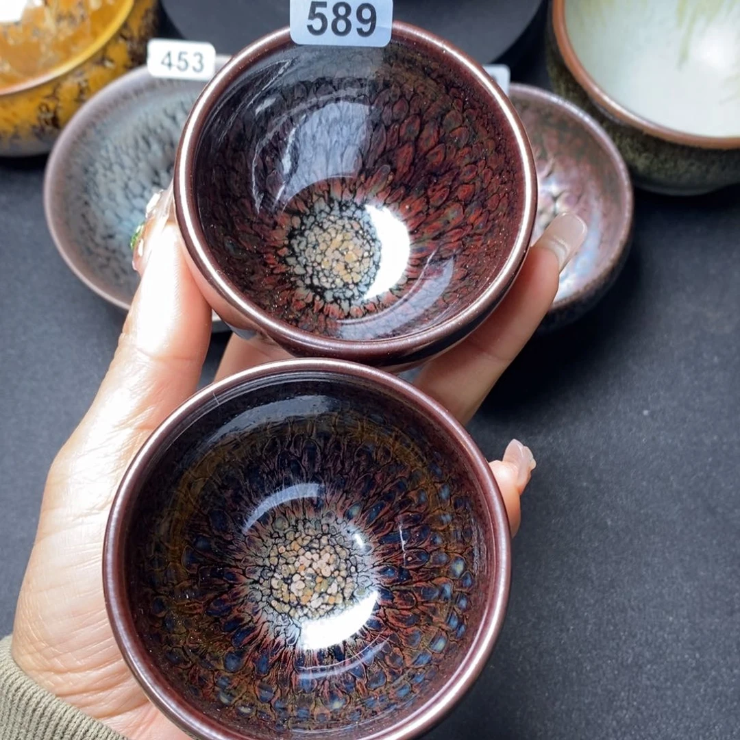 茶盏西*建窑建盏主人杯589