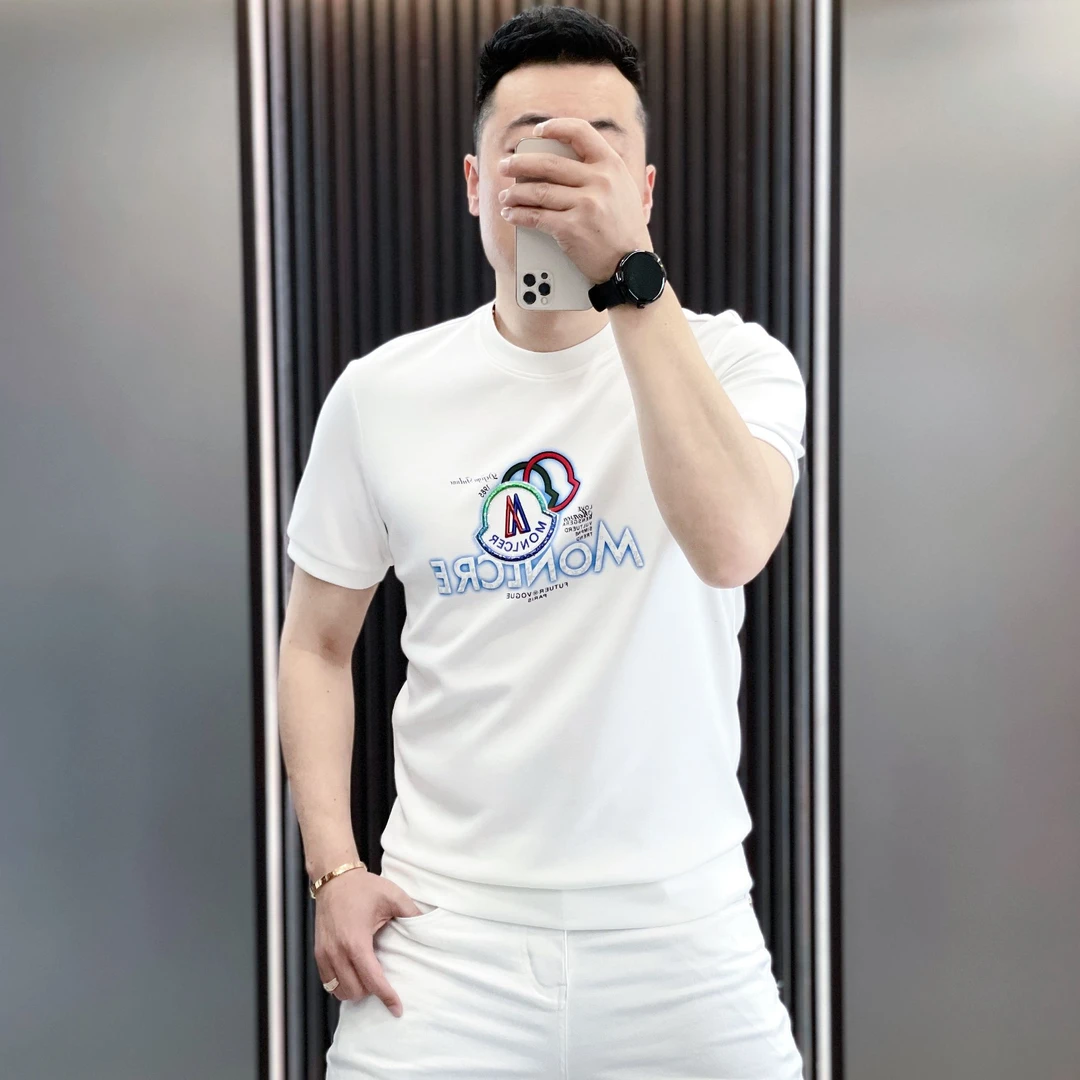 2025夏季新款欧货名品男士圆领T恤休闲百搭潮流帅气字母印花短袖