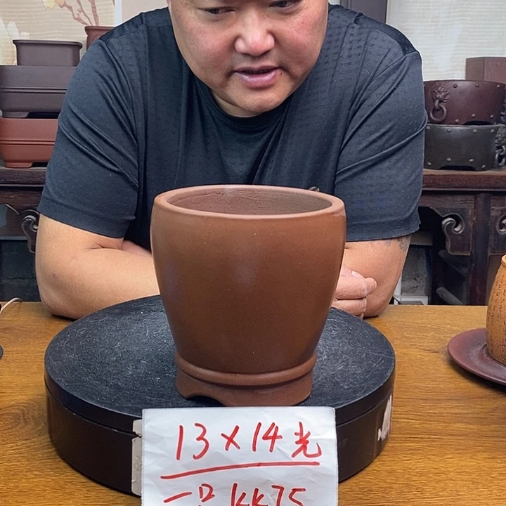 紫砂花盆货号一只KK75