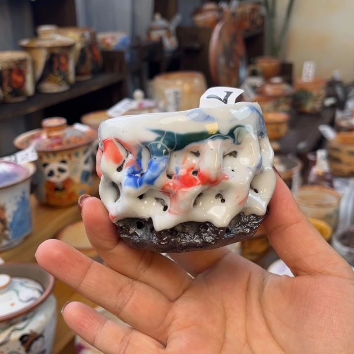 全手工柴烧志野杯705