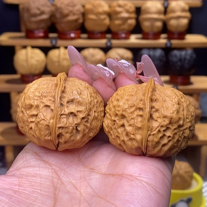 把件文玩核桃福虎元宝42号41尺