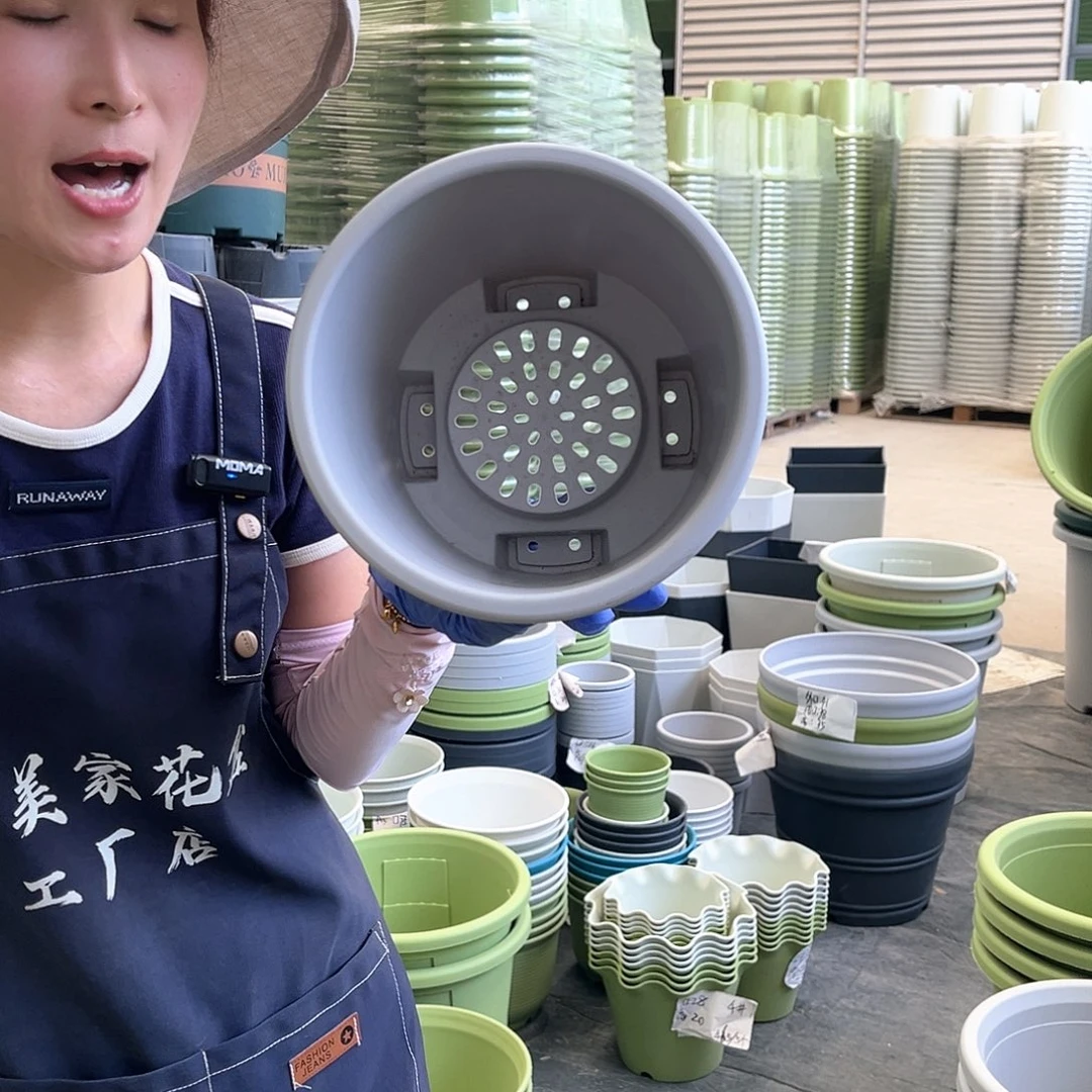 球根盆2#灰白色5个无托