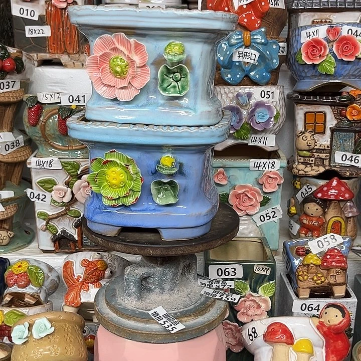 紫砂花盆粗陶材质多肉花盆