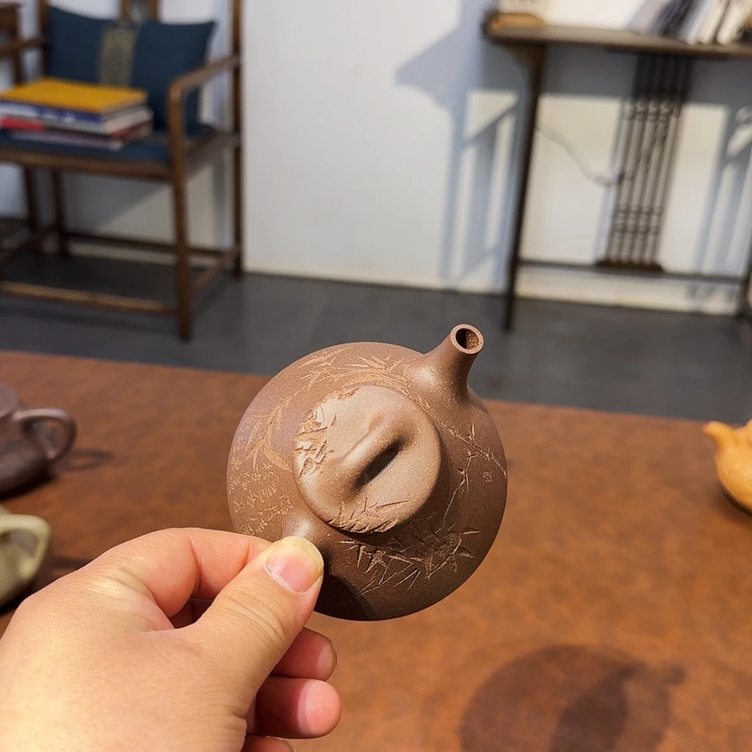钱***多紫砂茶壶石瓢壶130cc