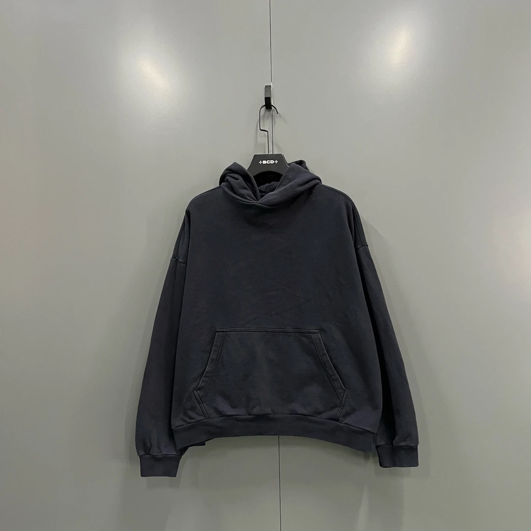 95新 Balenciaga/巴黎世家 a 黑色背后logo帽衫 无领标无洗标