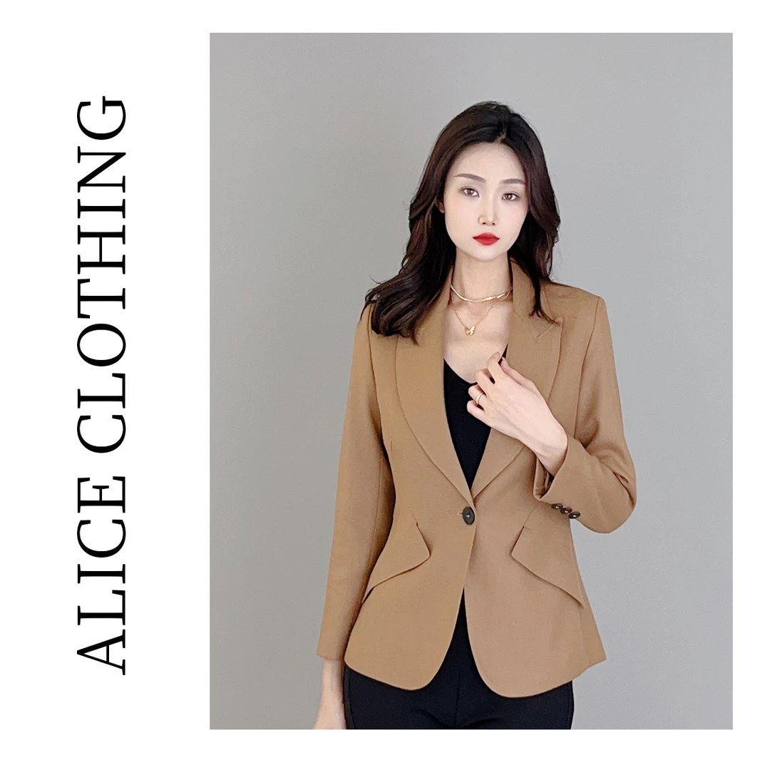 1【ALICE “诺丁山”西服外套】干练立裁 单扣蝴蝶腰 S2133982T