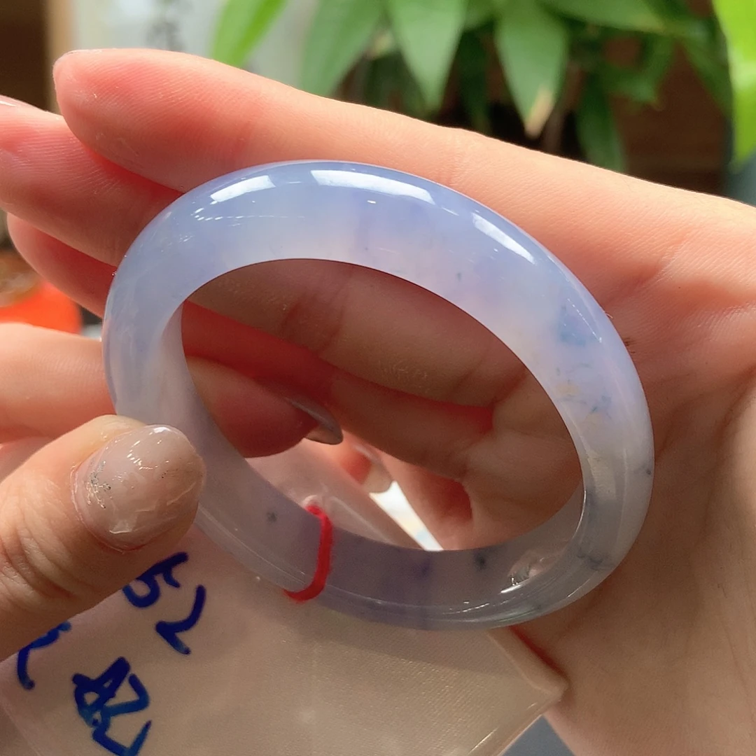 翡翠未镶嵌手镯52贵妃莫奈花园63号