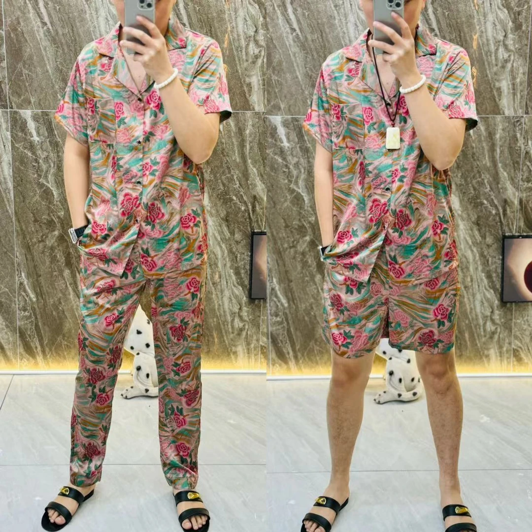 【1530】可外穿丝滑舒适家居服睡衣套装男士时尚休闲轻薄洋气大码