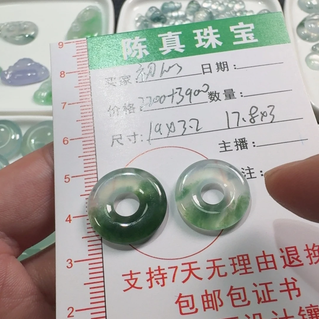 初***g翡翠未镶嵌颈饰甜甜圈
