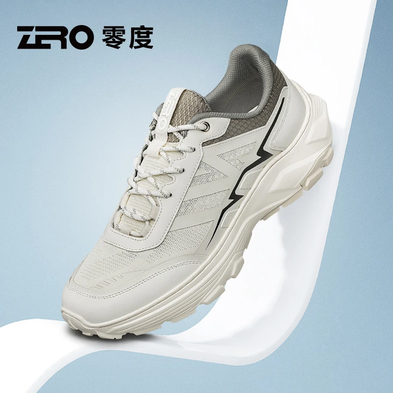 零度男鞋2025新款夏季减震防滑时尚休闲鞋男士厚底增高户外慢跑鞋