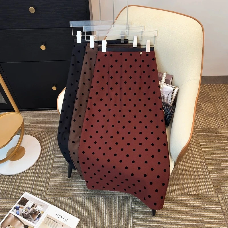 【秋季2个裙长】小个子显瘦半身裙裙春秋气质高腰时尚百搭开叉5